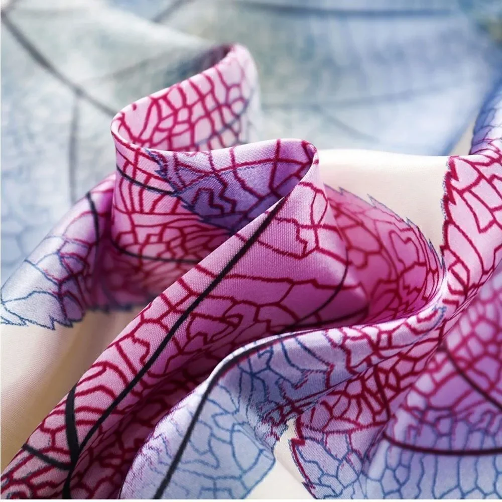Painted leaf Silky Scarf